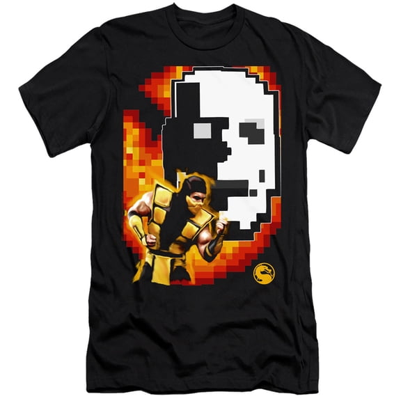 Mortal Kombat Klassic - Scorpion - Premium Slim Fit Short Sleeve Shirt - Medium