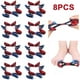 thumbnail image 5 of 8PCS Unisex Split Toe Ortesis Aliviar El Dolor Elástico Para Cuidado Los Pies () Rojo, 5 of 8