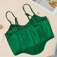 thumbnail image 4 of Womens Summer Tops,Womens Tank Tops Solid Color Sleeveless Halter Top Low Round Neck Tops Comfy Solid Casual Regular Crew Neck Shoulder Strap Tank Tops For Women Spring Tops For Women, 4 of 9