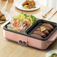 thumbnail image 1 of Hot Pot with Grill, Electric Hot Pot and Frying Pan, Shabu Shabu Pot with Grill, 2 in 1 Indoor NonStick Shabu Shabu Pot and Griddle, Dual Temperature Control, Fast Heating for BBQ Steak Noodles, 1 of 6