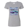 thumbnail image 2 of Ford Mustang GT The Boss Retro Neon Vintage | Womens Cars and Trucks Graphic T-Shirt, Heather Grey, Small, 2 of 4
