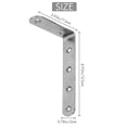 thumbnail image 4 of 125x75mm L Shape Stainless Steel Shelf Corner Brace Angle Bracket, 4 of 8