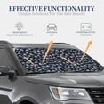thumbnail image 4 of Balery Gothic Skull Parasol para parabrisas de coche de 2 piezas | Parasol plegable para parabrisas delantero de coche para la mayoría de sedanes-Small, 4 of 6
