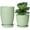 Maccha, variant on 7.5" Plastic Plant Pots for Plants with Saucers, Indoor Set of 5 Plastic Planters Modern Flower Pot with Drainage Hole for All House Plants, Herbs, Flowers, and Seeding Nursery, Multi