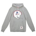 thumbnail image 2 of Men's Mitchell & Ness Heather Gray New England Patriots Helmet Logo Vintage Pullover Hoodie, 2 of 3