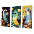 thumbnail image 3 of Designart "Cheerful Blue Avian in Watercolor Delight I" Animals Bird Wall Art Set Of 3 - Bird Blue Gallery Wall Set For Home Decor, 3 of 6