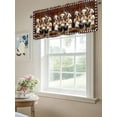 thumbnail image 6 of Curtain Valance for Windows,Fun Chef Food Kitchen Cooking Kitchen Valances Rod Pocket Short Curtains,Black White Checked Window Treatment Panel for Bedroom Bathroom 42"x12", 6 of 7