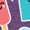 HEATHER PURPLE, variant on Instant Message - Ice Cream Emojis Fitted Short Sleeve Graphic T-Shirt