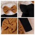 thumbnail image 6 of IWEMEK Infant Girls Outfit Winter Ruffle Long Sleeve Knitted Shirts Coffee Bowknot Mini Skirts School Clothes 3-12M, 6 of 7