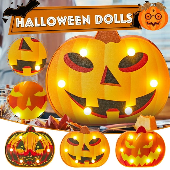 Under $5! Saving! XGFHYJEH Halloween Pumpkin Lights, Halloween Decorations Indoor Lamp Lantern, Halloween Home Decor Clearance, Halloween Ornaments Decoration