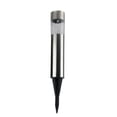 thumbnail image 2 of Northlight 8.5" Silver Cylinder Solar Light with White LED Light and Lawn Stake, 2 of 2