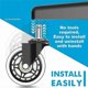 thumbnail image 4 of 5pcs Wheels for Office Chairs, Universal Durable Office Chair Castors, 4 of 5
