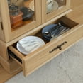 thumbnail image 2 of Resenkos Display Cabinet, Display Case Organizer,Glass Cabinet Lighted Glass Cabinet Curio Display Cabinet,OAK, 2 of 14