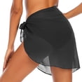 thumbnail image 4 of Qzwdhjm Swimsuit Coverups for Women Sarong Beach Bikini Wrap Semi-Sheer Short Skirt Chiffon Scarf for Summer Swimwear, 4 of 6