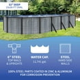 thumbnail image 2 of Blue Wave San Pedro 15x30-ft Oval 52-in Deep 6-in Top Rail Above Ground Steel Wall Swimming Pool Package, 2 of 11