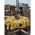 thumbnail image 2 of Outdoor Tablecloth with Umbrella Hole Zipper Saint Patrick's Day Round Tablecloth 60" Waterproof Outside Table Cloth Orange Gnomes Hat Boot Rainbow Clovers Patio Table Cover Tablecloths for Picnic, 2 of 8