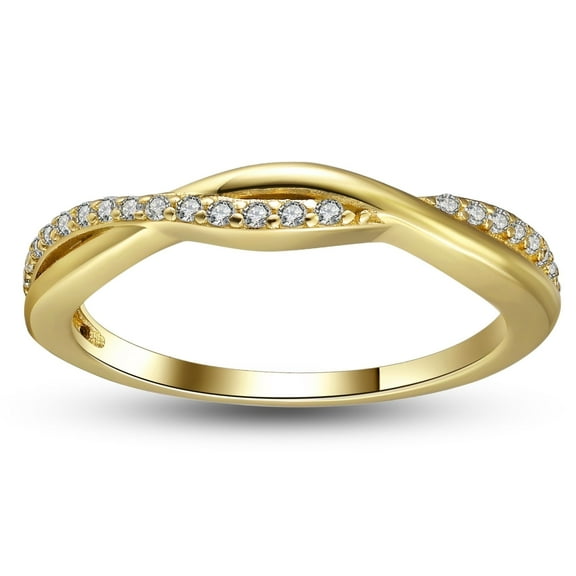 NILAKANTH JEWELS Sterling Silver Wedding Band for Women with 1.4 ct. t.w. Cubic Zirconia