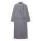 thumbnail image 3 of HH TRAF 2024 Abrigos casuales para mujer, color gris, cuello vuelto, mangas largas, bolsillos, abrigos de invierno con doble botonadura, moda para mujer, 3 of 5
