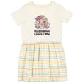 thumbnail image 3 of Inktastic Grandma Loves Me Granddaughter Angel Girls Toddler Dress, 3 of 5