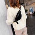 thumbnail image 4 of Riñonera de moda para mujer, bolsos de mensajero de hombro de felpa, monedero en el pecho (negro) Tmvgtek Para estrenar, 4 of 8