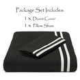 thumbnail image 3 of Chanasya Ultra Soft Ribbon Border 2-Piece Bedding Duvet Cover Set Twin - Luxurious Brushed Microfiber Comforter Cover - Zipper Closure Reversible (1 Duvet Cover & 1 Pillowcase ) Black, 3 of 5