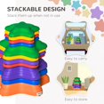 thumbnail image 3 of Balance Stepping Stones - 11PCS Play Set | Obstacle Course for Indoor/Outdoor Fun | Multi-Color River Rocks | Develops Coordination & Balance | Durable PP Construction | 15.9" x 15.9", 3 of 7