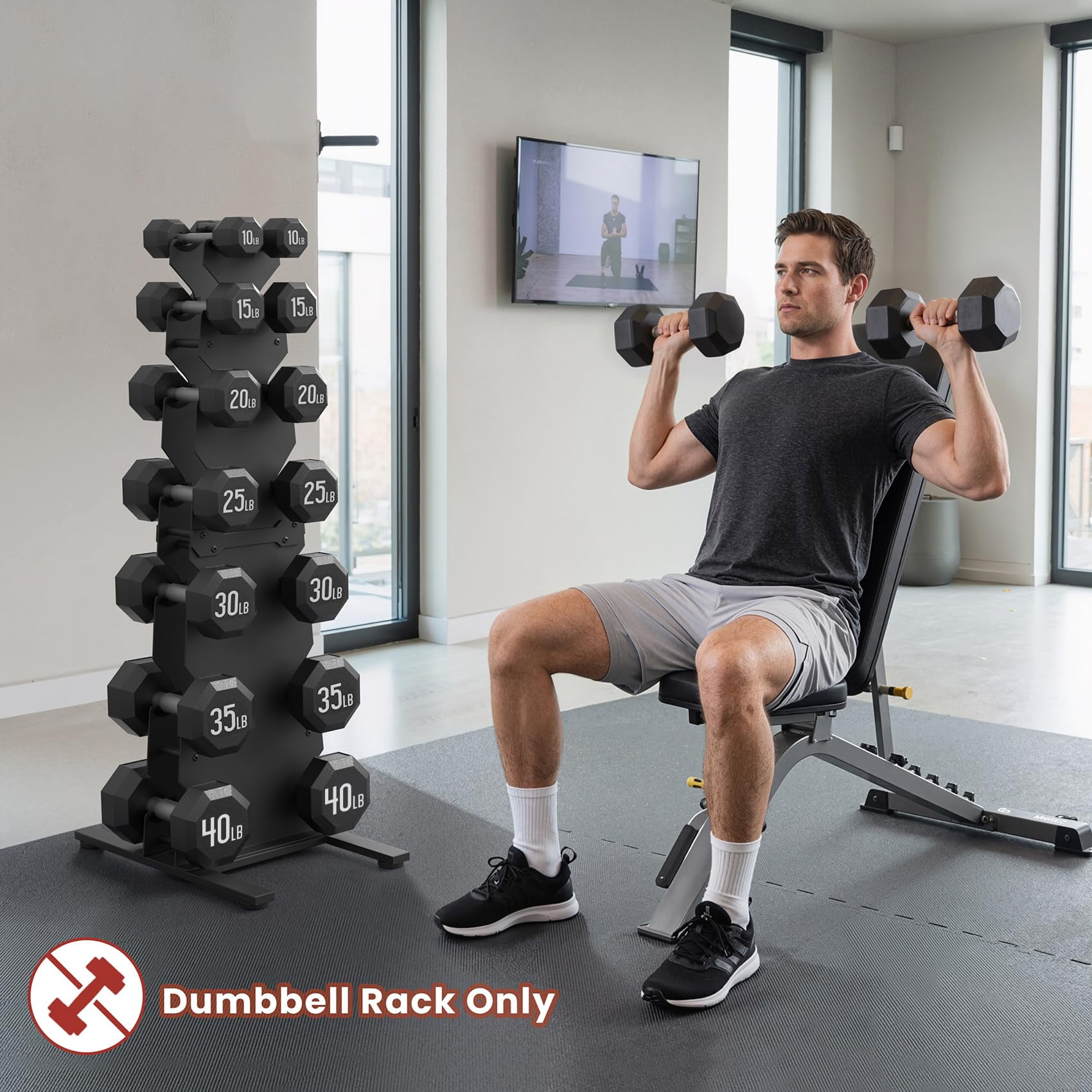 Dumbbell Rack Stand Only  7-tier | 5-tier 3-tier Weight For Dumbbells Wide-slot No-interference Design Solid Steel Construction Holder Home Gym Storage (rack Only)