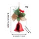 thumbnail image 3 of Puntoco Accesorios de campana Colgante DIY Centro comercial Árbol de Navidad Colgante Lazo Campana Decoración, 3 of 3