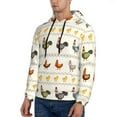 thumbnail image 3 of Fotbe Men's Hoodie with Funny Chicken Pattern - Kangaroo Pocket Pullover Hooded Sweatshirt, Perfect for Daily Wear, Travel, and Home-Large, 3 of 7