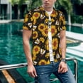 thumbnail image 6 of Lsque Sunflowers And Bww Pattern Mens Polo Golf Shirts Funny Graphics Shorts Sleeve Button Shirts Baseball T-shirt-X-Large, 6 of 7