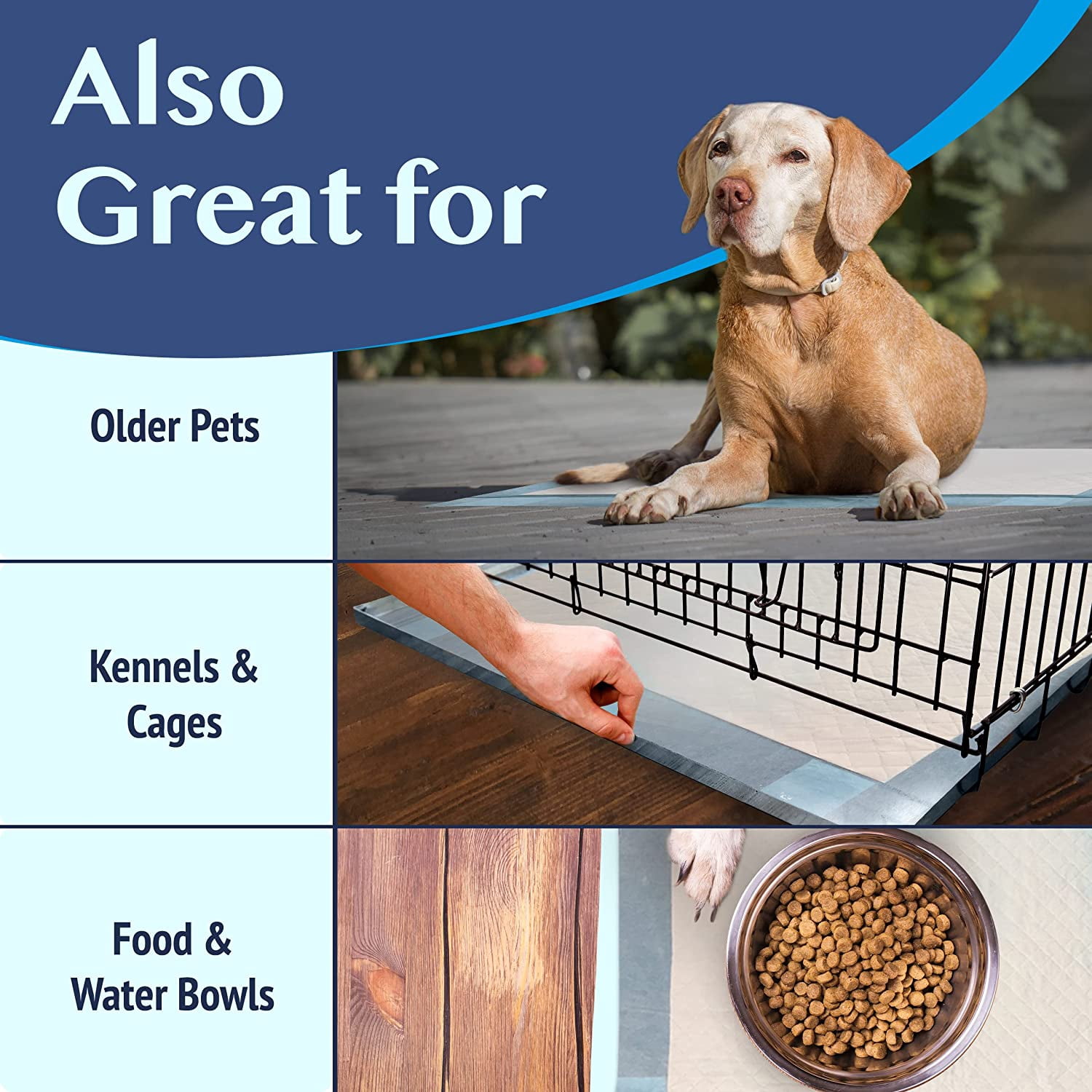 Happy Nites Dog Pee Pads - XL Puppy Pads with Leak-Proof Protection & Adhesive Tags for Pet Training