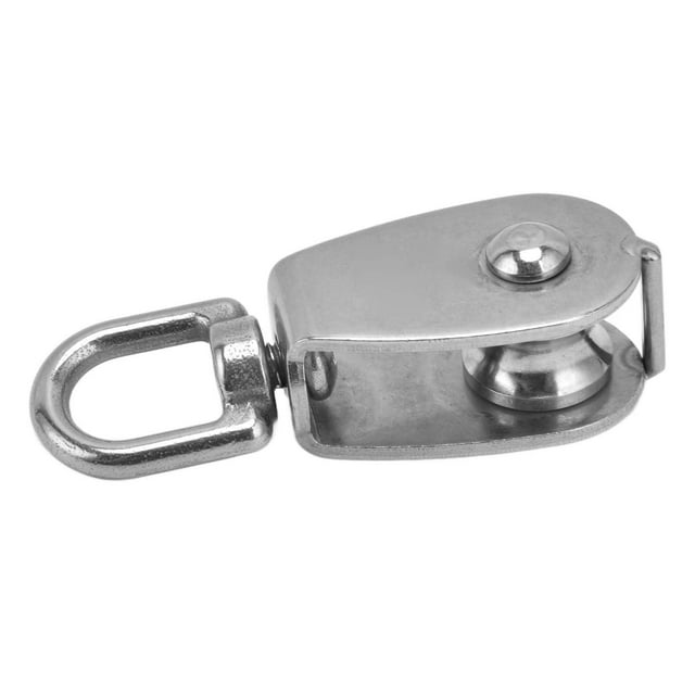 Roue de Remorquage en Acier Inoxydable, Rotation à 360 Degrés Sécuritaire Pratique Robuste Durable à Double Traction Poulie pour Corde Intérieure pour Corde Extérieure M15,M20,M25,M32,M50