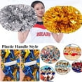 thumbnail image 5 of 1 Pcs Concert Fancy Competition Flower Double hole handle Cheerleading Cheering Ball Club Sport Supplies Cheerleader Pom Poms Dance Party Decorator ROSE, 5 of 9