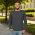 thumbnail image 5 of INGEAR Men's Ultra Soft Casual Base Layer Long Sleeve T-Shirt - Crewneck, Lightweight Polyblend Jersey, 5 of 7