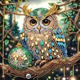 thumbnail image 1 of Kit Con Forma Especial Parcial 5D DIY Búho Navideño 30x30cm, 1 of 9
