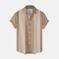thumbnail image 4 of kamemir Men's Vintage Bowling Shirt Short Sleeve Button Down Summer Cuba Beach Shirts(Khaki,L), 4 of 4