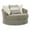 Stone Gray, variant on Bowery Hill Corner-blocked frame Dark Gray Oversized Swivel Accent Chair