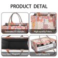 thumbnail image 4 of Large Capacity Tote Bag,Pioneer Flower Floral Print Pattern Handbag Fashion Luxury Tote Bag,15.7"x13"x 5.1" Inches,Laptop Compatible, 4 of 6