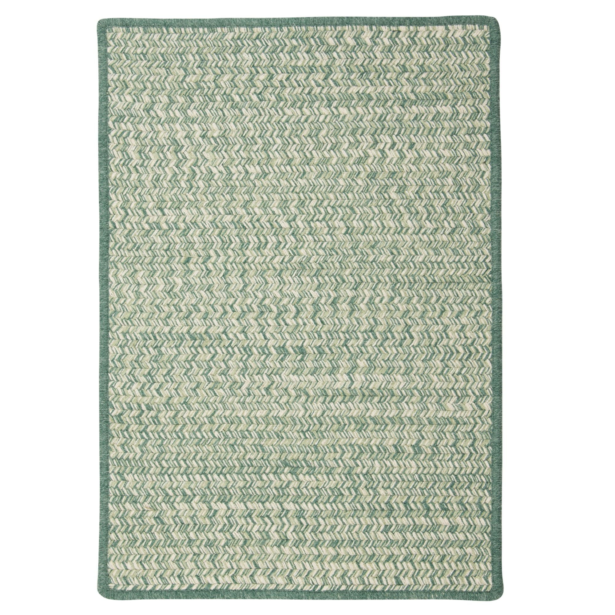 2' x 5' Fern Green All Purpose Handcrafted Reversible Rectangular Area