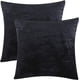 thumbnail image 1 of Fundas decorativas para almohadas lumbares pequeñas, fundas de cojines de terciopelo, 18 x 18, juego de 2, color negro, 1 of 6