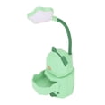 thumbnail image 4 of Lámpara de escritorio LED con carga USB, luz cálida, diseño de dibujos animados lindo, protección para los ojos, luz de mesa con caja de almacenamiento, color verde, 4 of 14