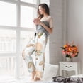 thumbnail image 6 of Picia Air Balloon and Flower Womens Soft Woven Cotton Elastic Waistband Sleep Pajama Pant Lounge Sleep Pant With Pockets And Drawstring-, 6 of 9