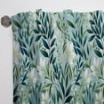 thumbnail image 3 of Designart "Seaside Leaf Symphony I" Tropical Green Curtain 1 Panel, 3 of 6