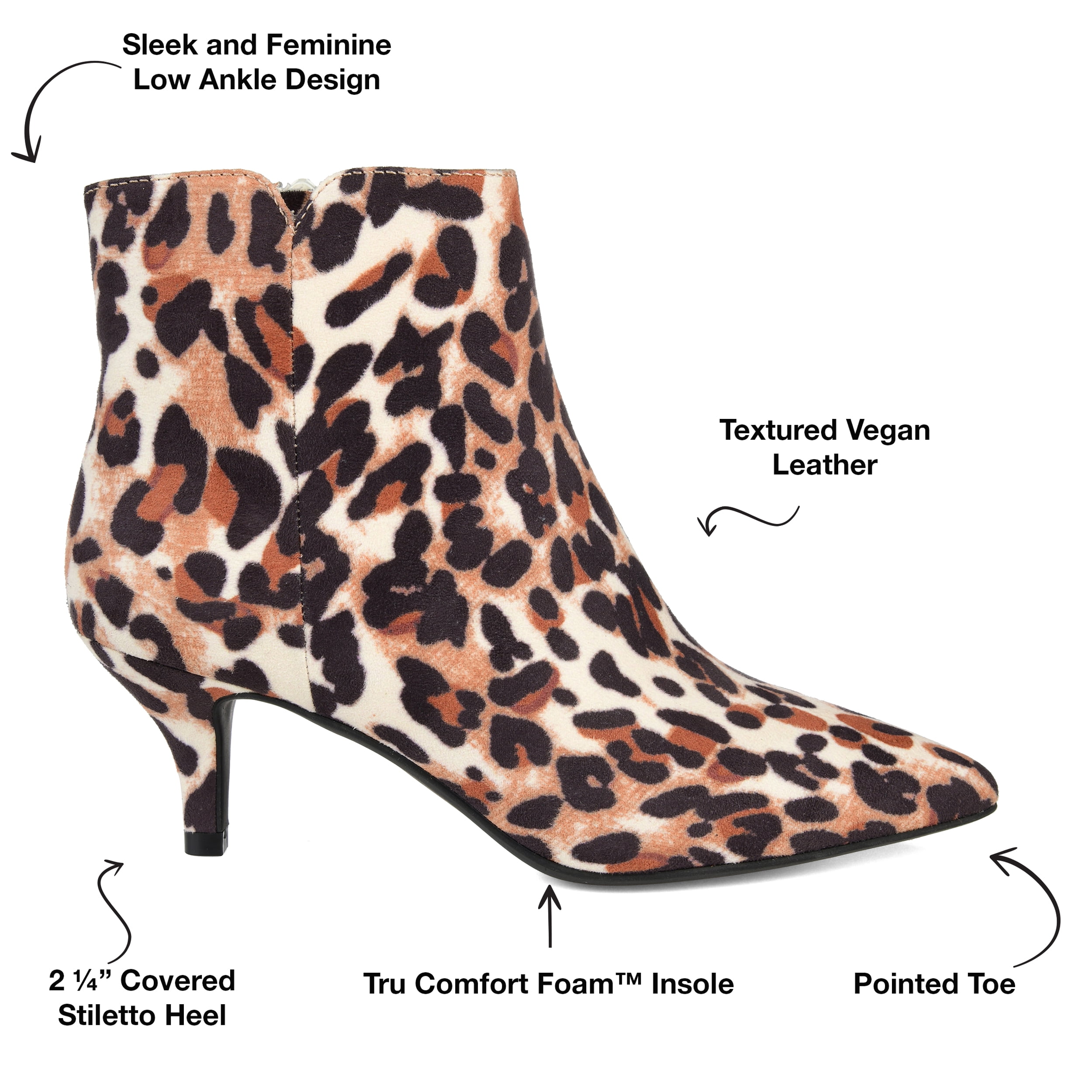 Journee Womens Isobel Inside Zip Stiletto Booties