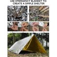thumbnail image 4 of Manta de emergencia Mylar para exteriores, manta reutilizable, impermeable y resistente al viento para senderismo, acampada, primeros auxilios, uso multiusos, incluye 1 silbato de supervivencia (5, 4 of 6