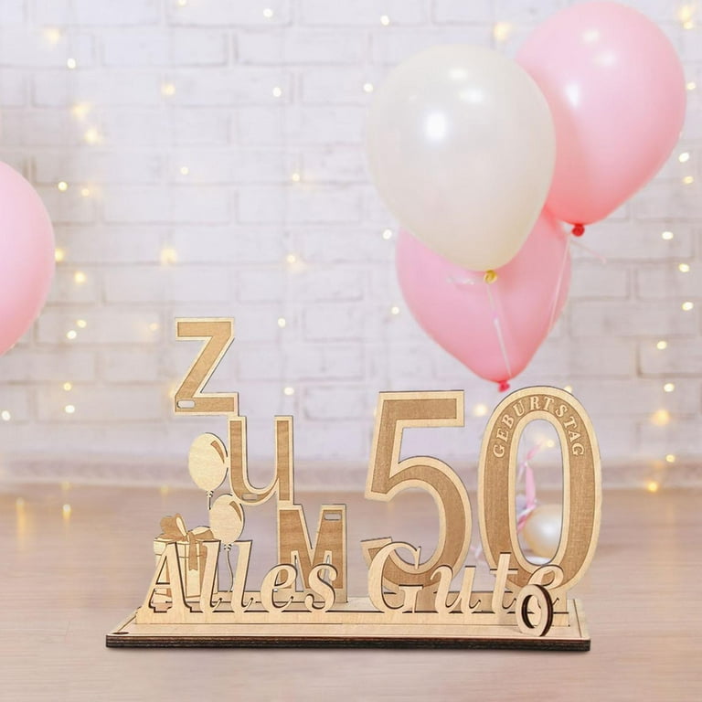 50TH Birthday Money Gift Holder Wooden Money Holder Table Decor