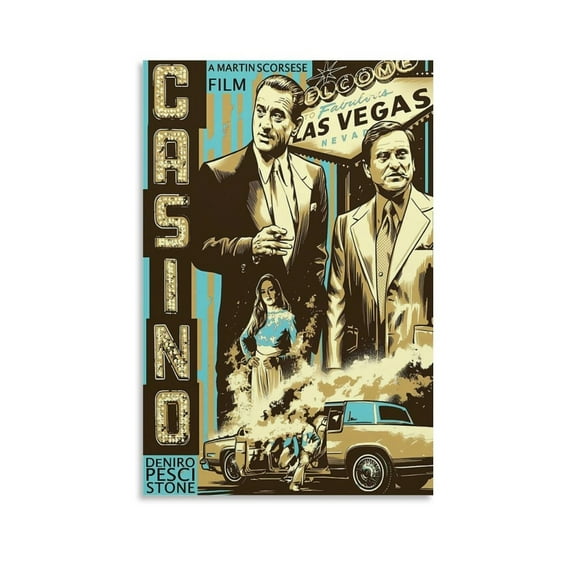 Casino Mafia Gangster Movie Poster (3) Room Aesthetic Poster Print Art Wall Painting Canvas Posters Gifts Modern Bedroom Decor 16x24inch(40x60cm)