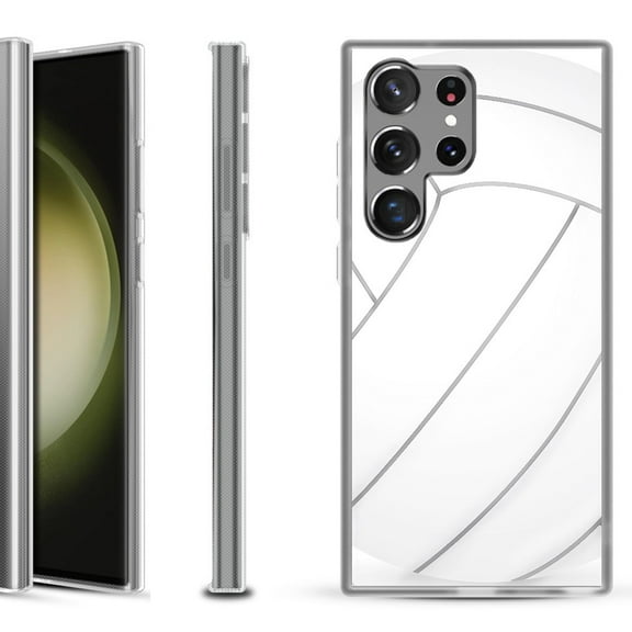 Shockproof Gel Phone Case for Samsung Galaxy S23 Ultra 5G, by OneToughShield ® - Volleyball