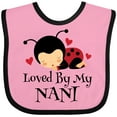 thumbnail image 3 of Inktastic Loved by My Nani Girls Baby Bib, 3 of 4