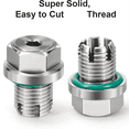 thumbnail image 2 of M14.1-1.5 X 15mm Oversize Piggyback Oil Drain Plug, Stainless Steel Self Tapping Oil Pan Thread Repair Kit, 2 of 7